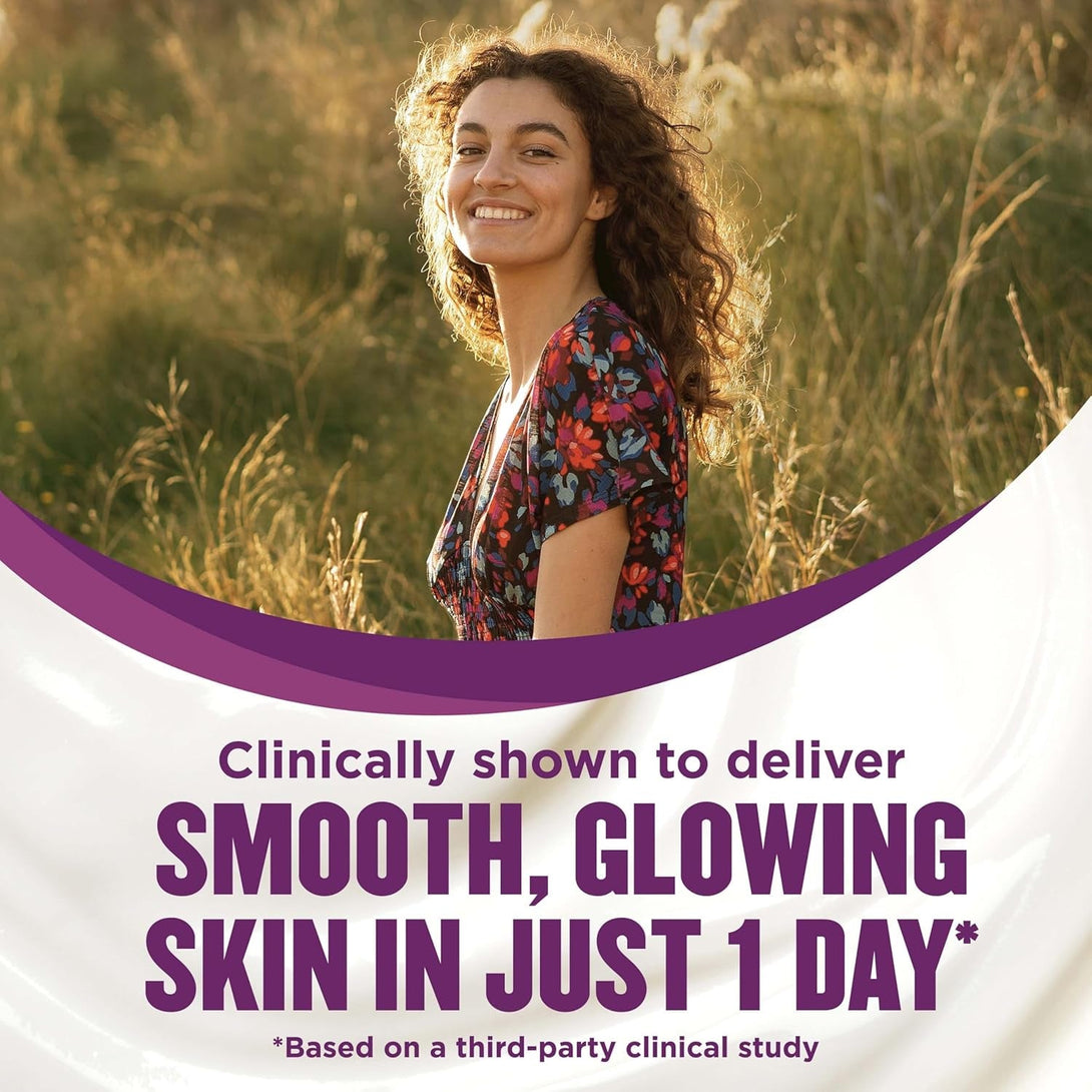 Gold Bond Cocoa Butter Glow Daily Hydrating Lotion with Shea Butter, Cocoa Butter & Coconut Oil, Exfoliating Moisturizer for Dry Skin, 14 Oz.