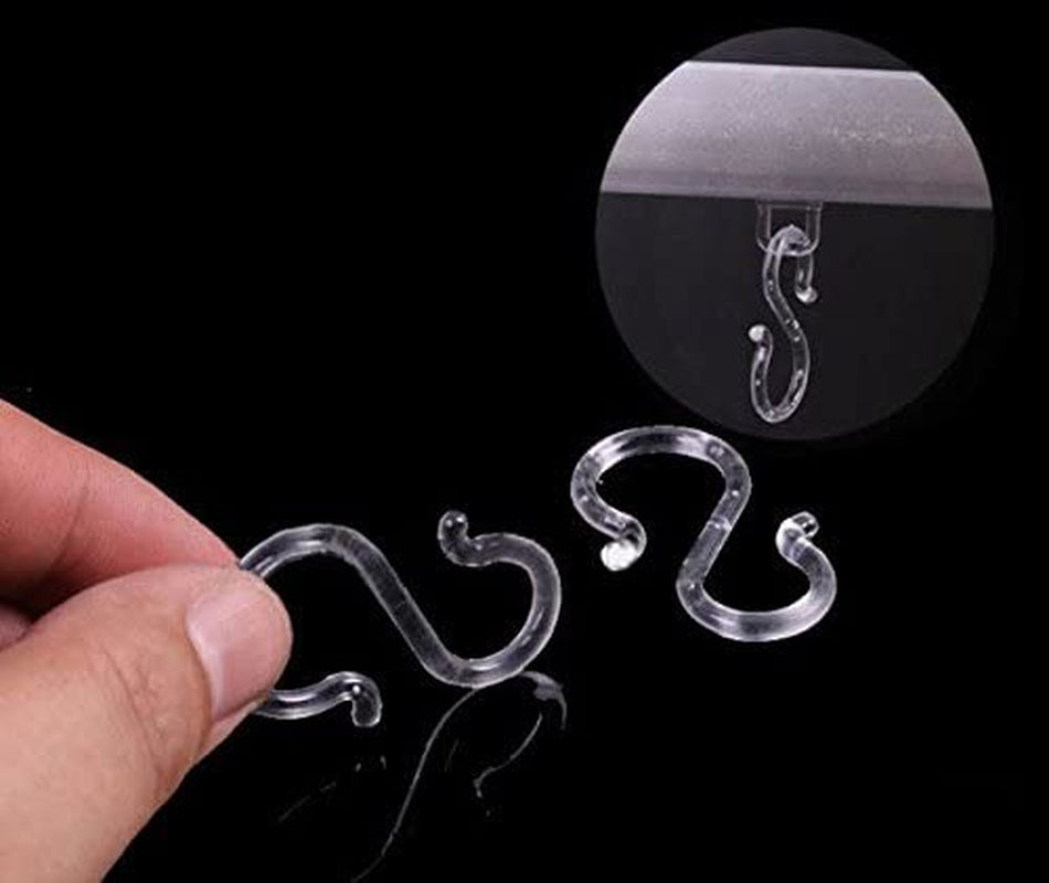 50PCS 1.7Inch Clear Plastic Punch Bowl Cup S Hooks Hangers