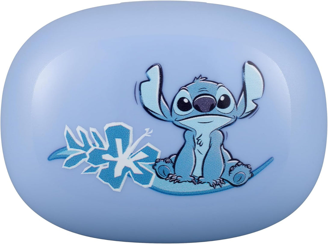 Ekids Disney Stitch Wireless Earbuds with Microphone, Bluetooth Earbuds with Charging Case for Ear Buds, Designed for School, Home, or Travel