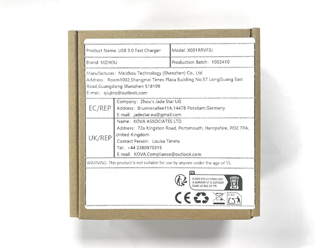 65W Power Adapter US Plug, 3-Port USB C and USB a Charger with PD/QC 3.0, Compact Gan Technology for Travel, Office, Home, Travel Friendly and Thermal Protection