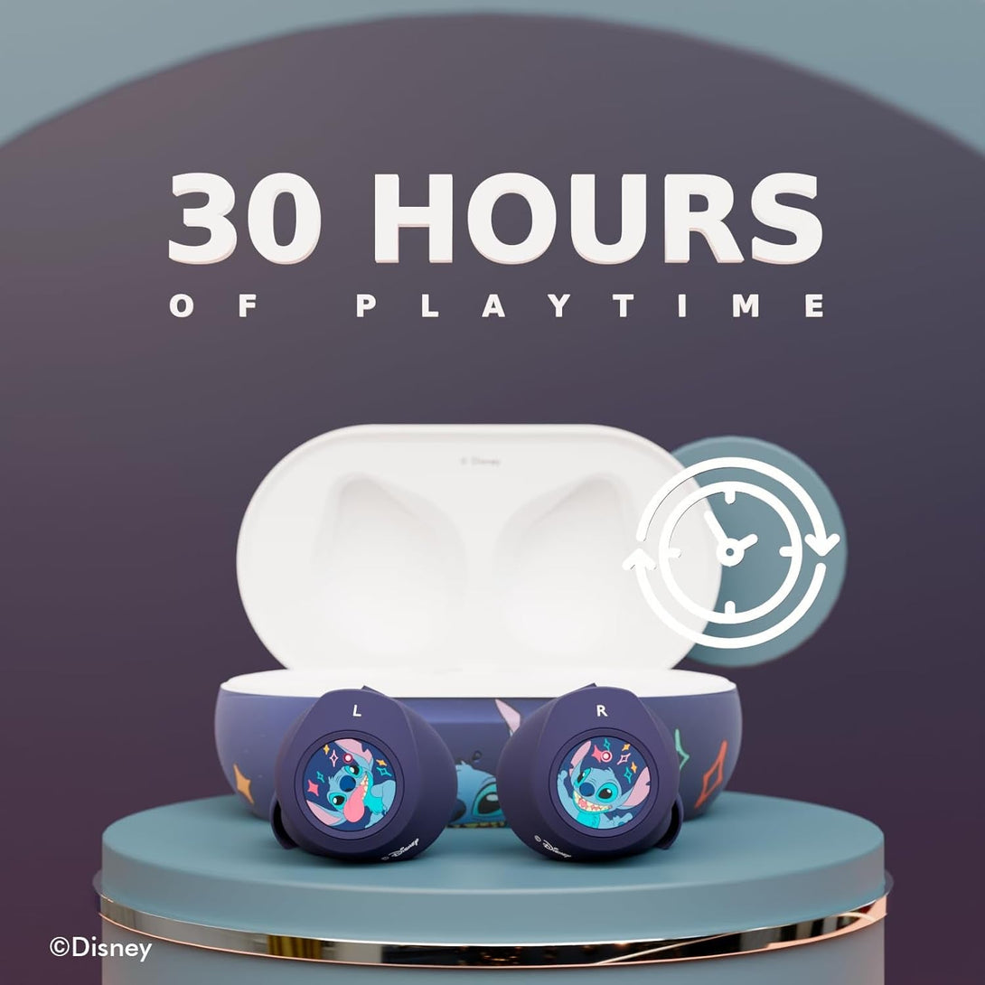 Disney Lilo and Stitch Bluetooth Earbuds W/Charging Case- Wireless Headphones W/Built-In Mic+ up to 30 Hrs Playtime- Lilo and Stitch Gifts for Girls,Boys,Women,Men,All Fans of Lilo and Stitch Stuff