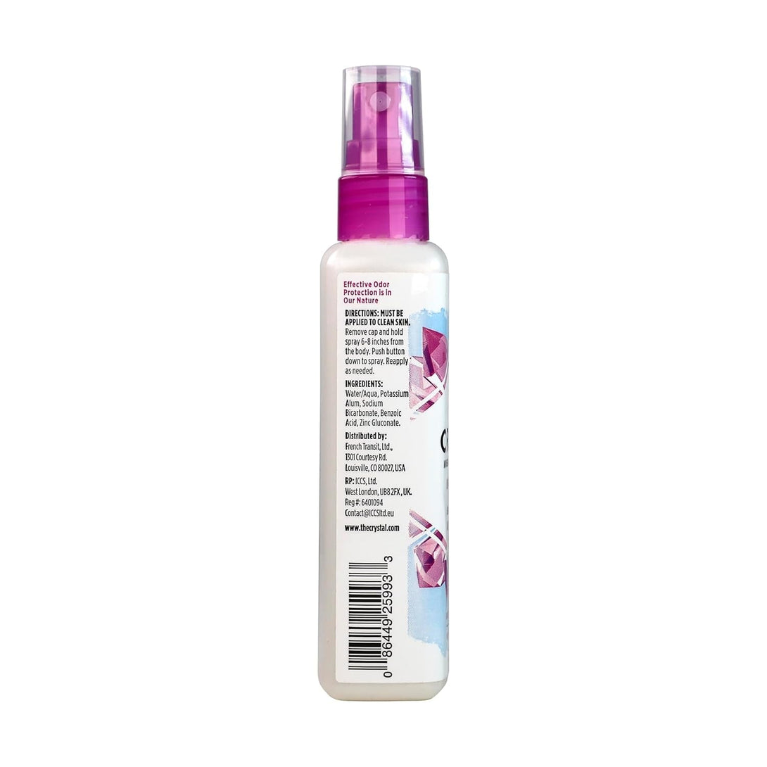 Crystal Essence Mineral Deodorant Spray, Unscented, All over Body Deodorant, 4 Fl Oz