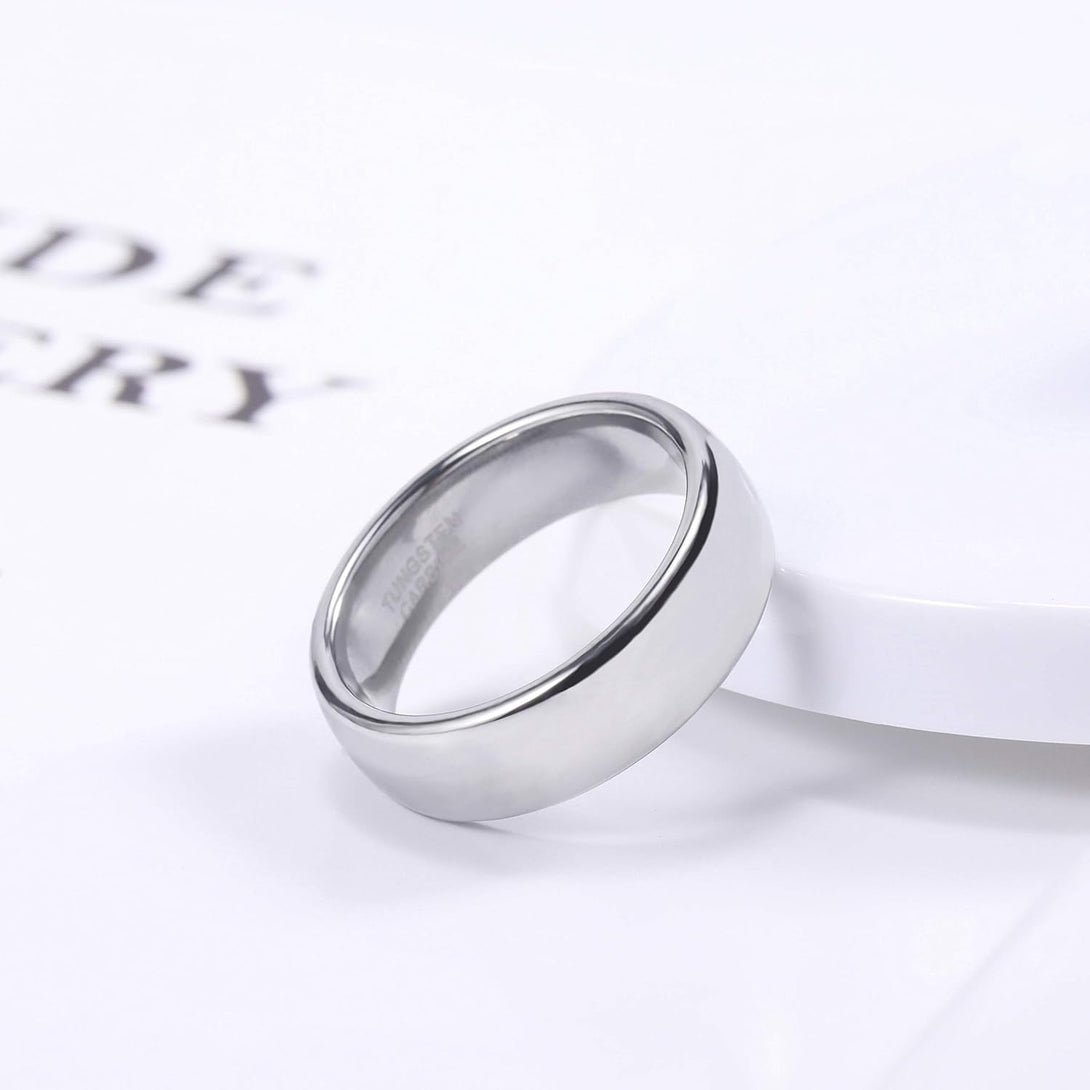 TRUMIUM 2Mm 4Mm 6Mm 8Mm Tungsten Wedding Band Ring for Men Women Gold/Rose Gold/Silver Domed High Polish Comfort Fit 4-15
