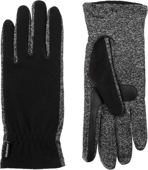Isotoner Women'S Unlined Water Repellant Touch Screen Gloves, Black, One Size