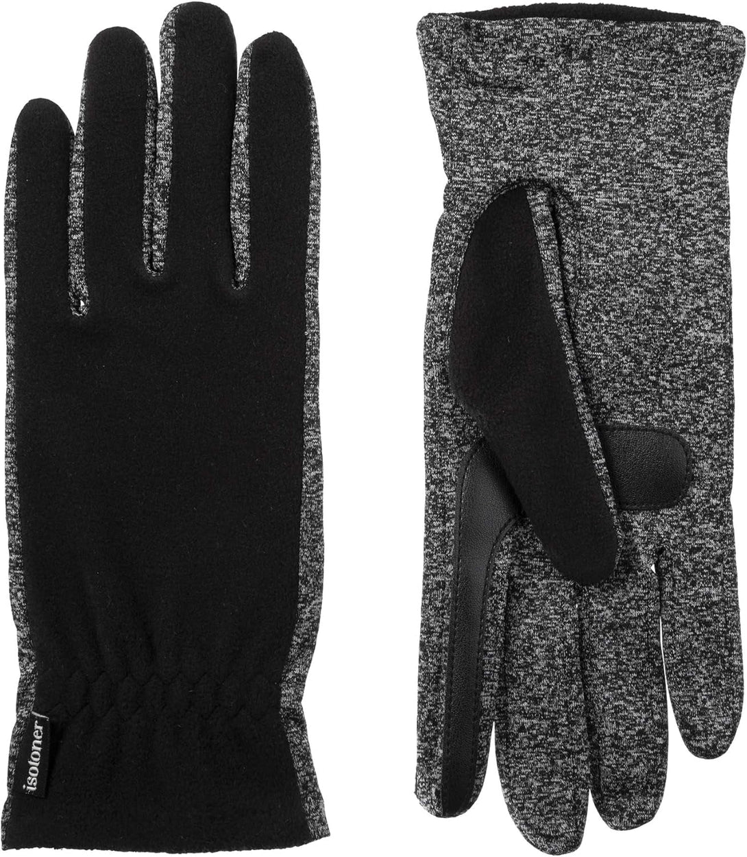 Isotoner Women'S Unlined Water Repellant Touch Screen Gloves, Black, One Size