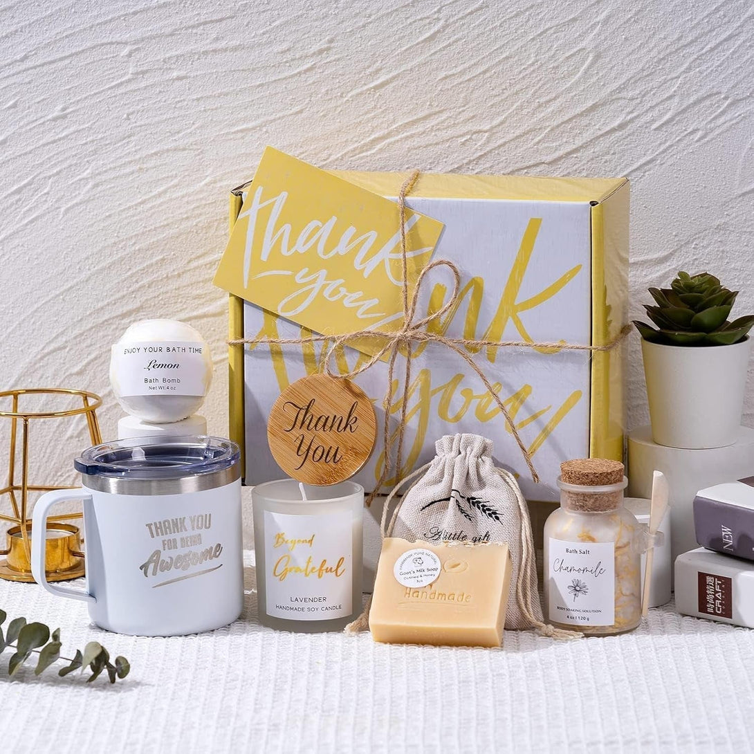 Thank You Gifts for Women Spa Thoughtful Unique Office Gift Mothers Day Gifts for Coworker Nurse Friends Men Boss Employee Secretary Hostess Teacher Mom Her Appreciation Gift Boxes Holiday Gift Basket