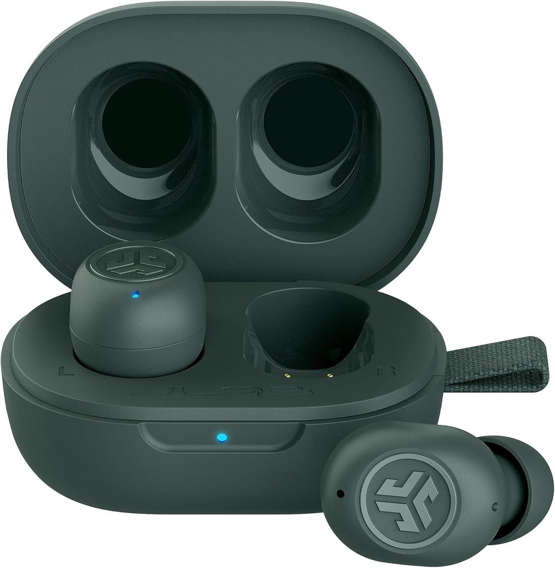 Jlab Jbuds Mini True Wireless Bluetooth Earbuds + Charging Case, Sage, IP55 Sweat and Dust Proof, Bluetooth Multipoint, Be Aware Audio, 3 EQ Sound Settings, Crystal Clear Calls