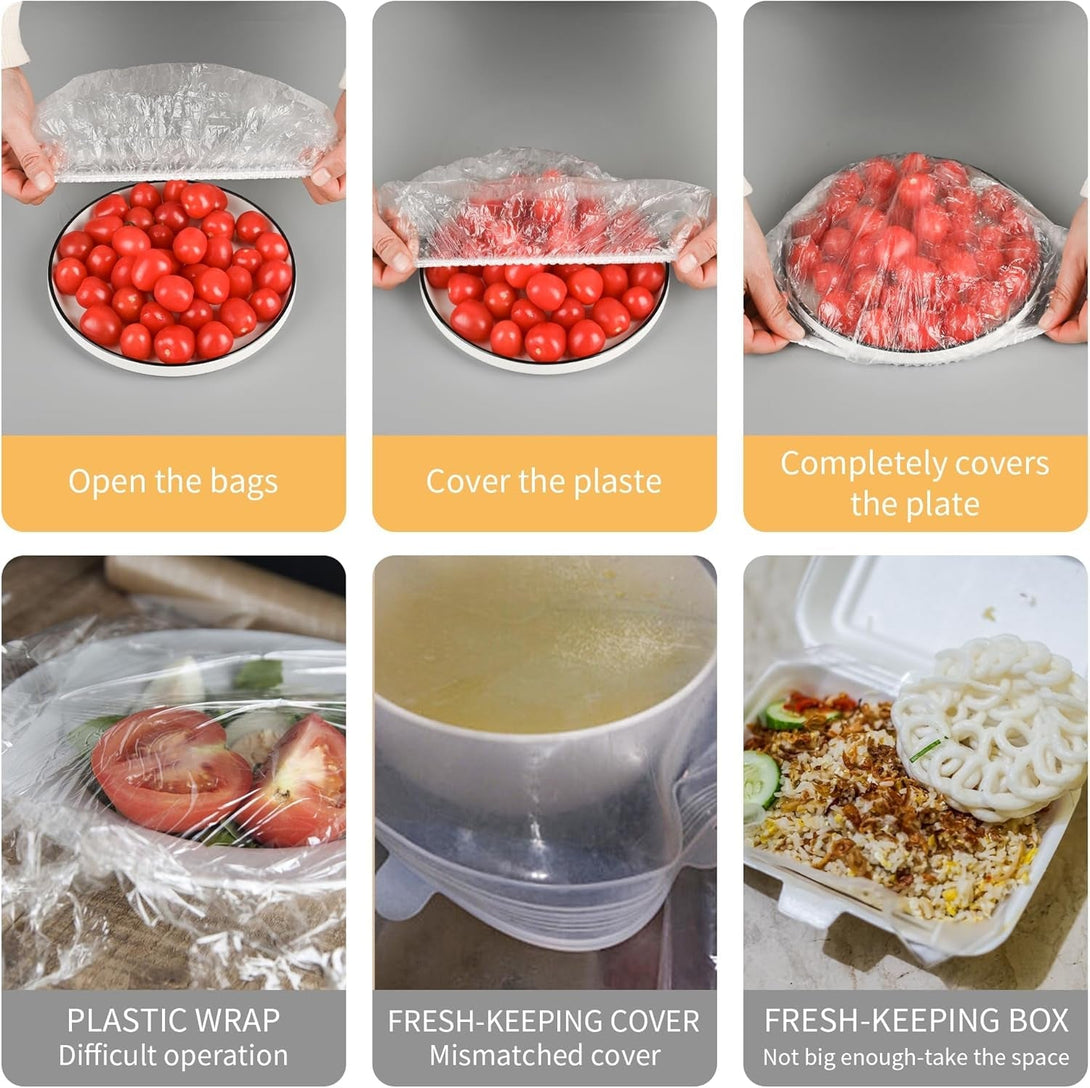 200 Bowl Covers Bread Proofing Large Elastic Reusable Plastic Wrap for Food Storage Baking Rising Sourdough Meal-Prep Fermentation Shower Caps Bpa-Free Keep Food Fresh