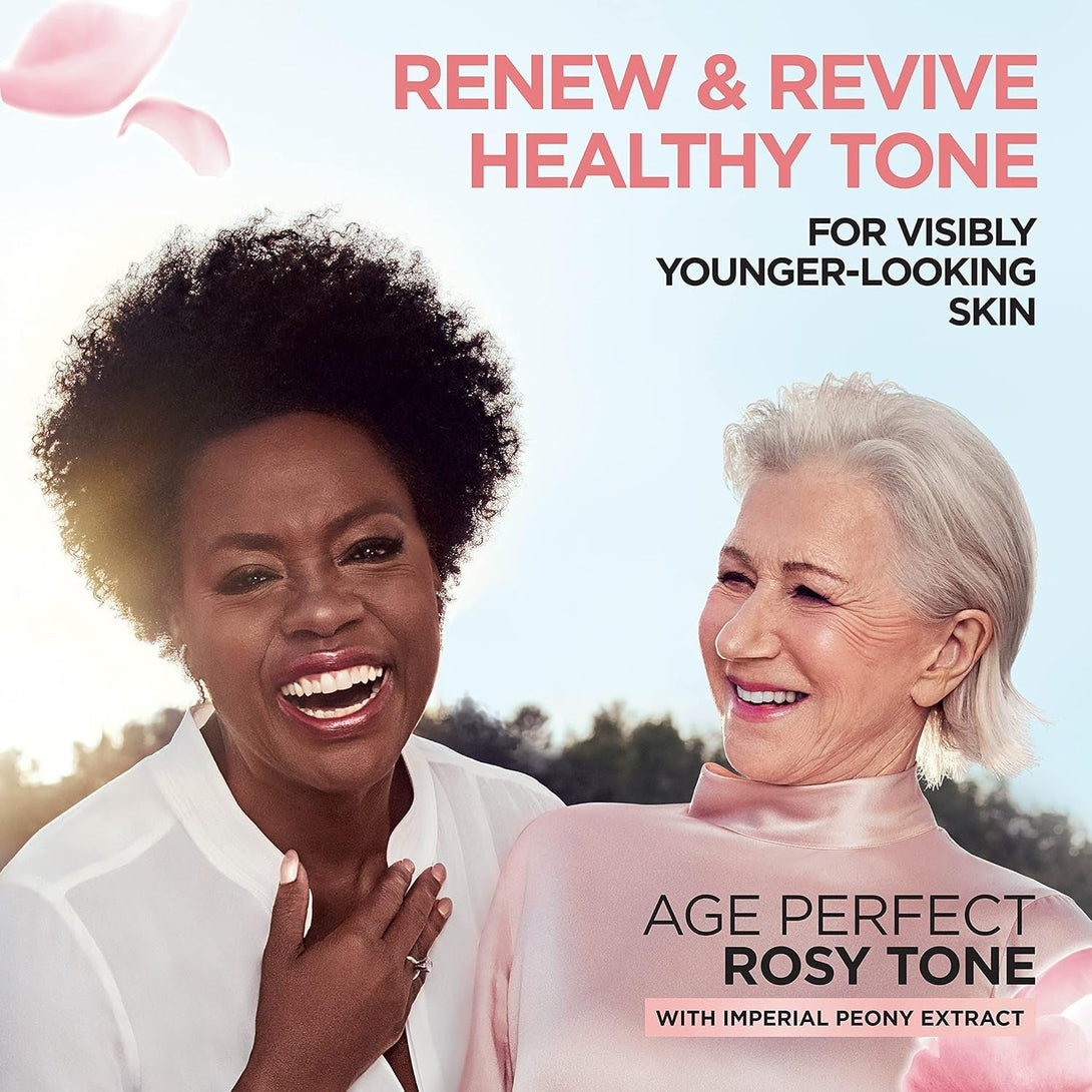 L'Oreal Paris Age Perfect Rosy Tone Anti-Sagging Face Moisturizer, Renew & Revive Healthy Tone, 1.7 Oz (Packaging May Vary)