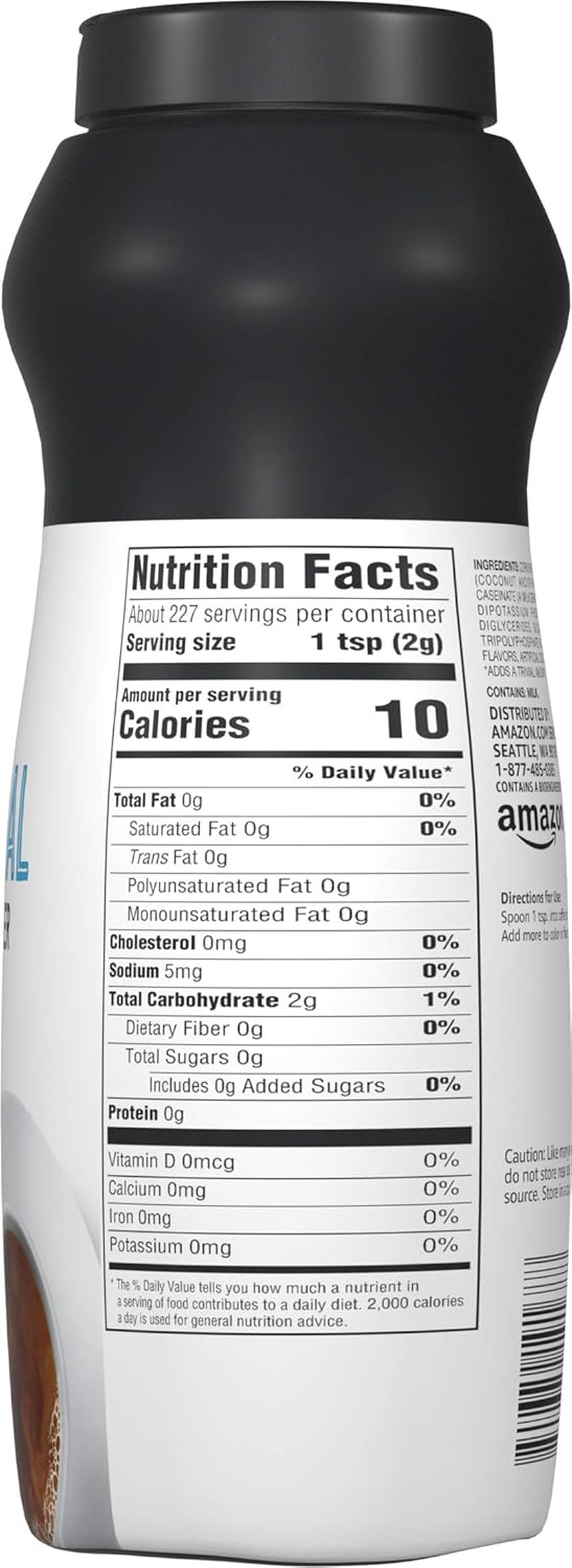 Amazon Brand - Happy Belly Powdered Non Dairy Original Coffee Creamer (Fat Free), 16 Ounce (Pack of 3)