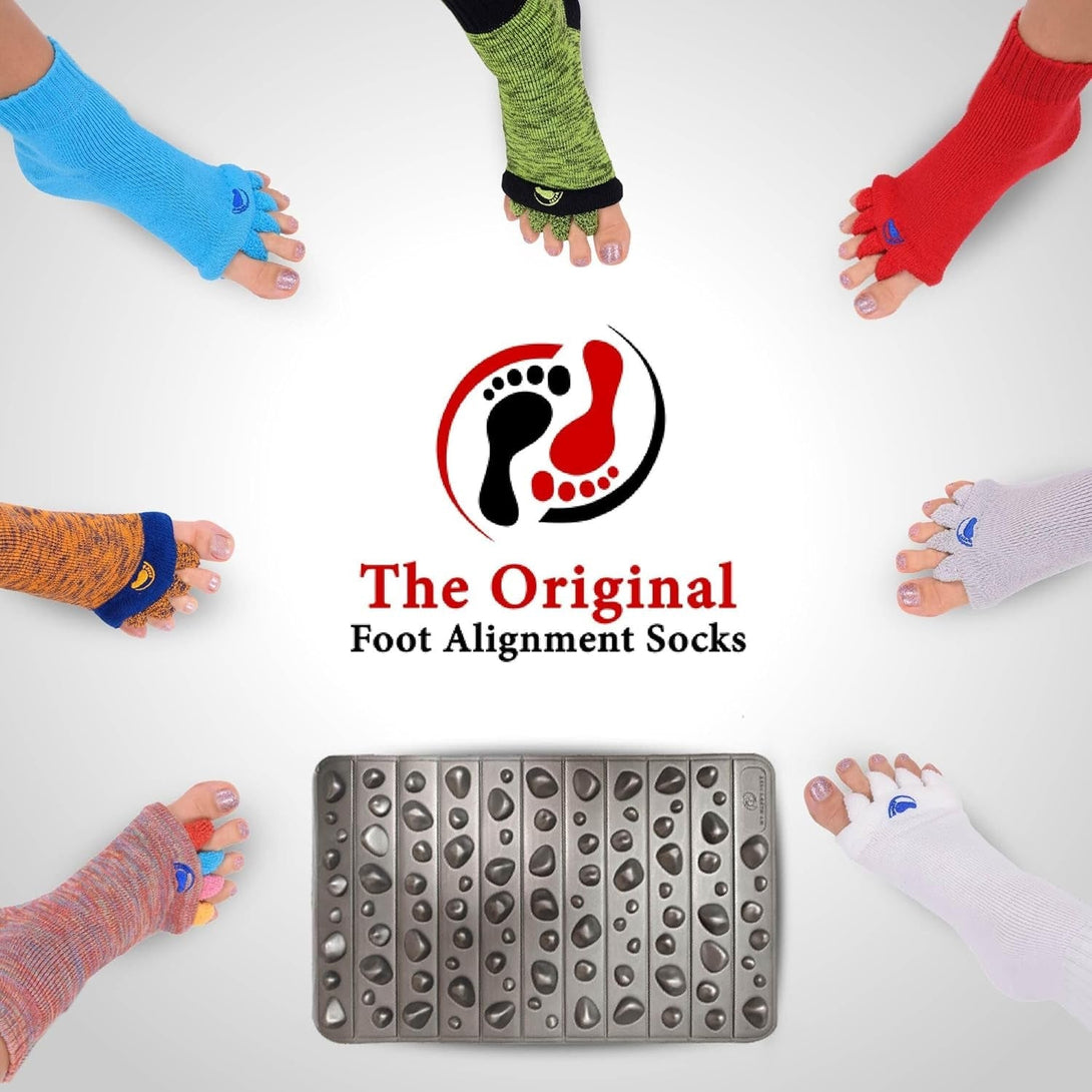 My Happy Feet Pebble Rock Mat - Therapeutic Rock Mat – Wellness Foot Mat for Natural Balance & Energized Living – Black, Portable & Versatile Foot Massage Mat for Home or Office (19.75" X 12.25")