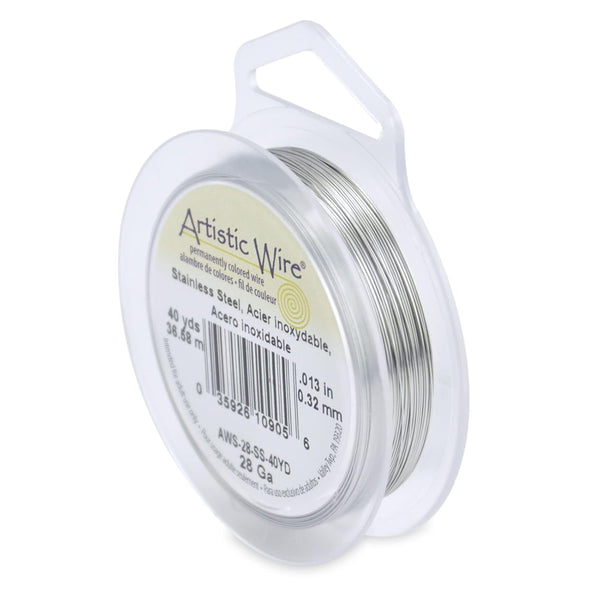Artistic Wire 28 Gauge Stainless Steel Craft Jewelry Wrapping Wire Wire, 40 Yd