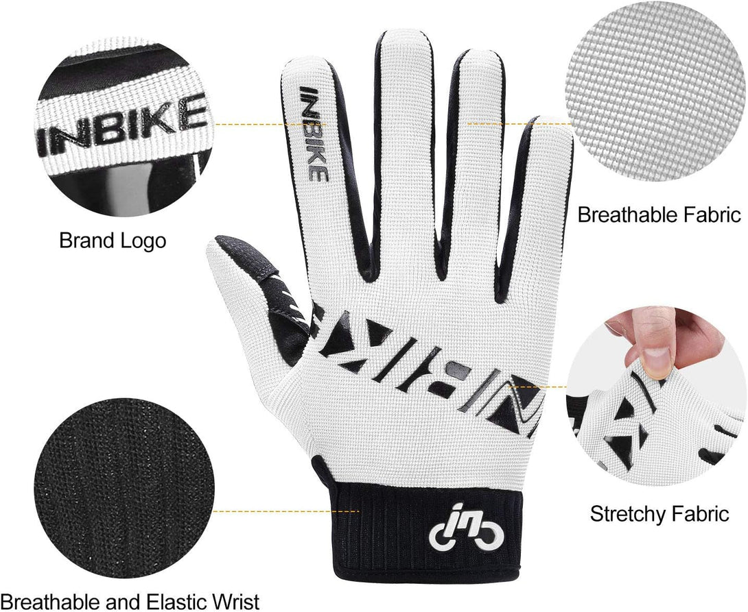 INBIKE Cycling Gloves for Men/Women Bike Gloves with Touchscreen-Padded Anti-Slip Mountain Biking MTB Bicycle Gloves for Cycling/Workout/Gym/Outdoor