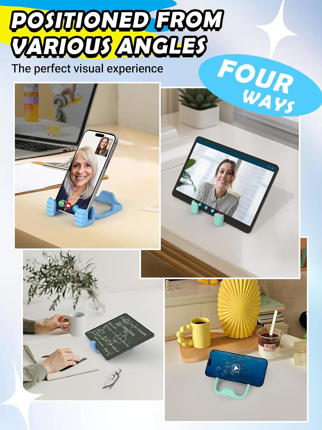 Easter Basket Stuffers for Teens Boys Men Adults: Easter Gifts for Kids Tablet Stand Thumbs up Lazy Cell Phone Stand Holder for Desk Funny Gift for Women Girls Dad Husband Ideas Birthday Gadgets