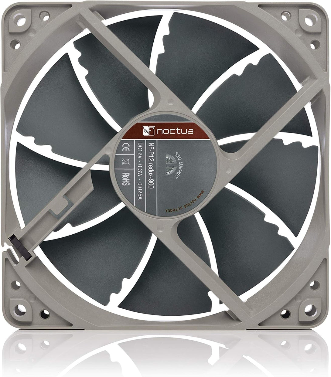 Noctua NF-P12 Redux-900, Ultra Quiet Silent Fan, 3-Pin, 900 RPM (120Mm, Grey)