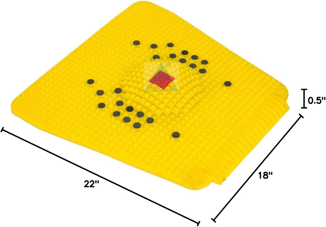 ALS Acupressure Blood Circulation Acupressure Power Mat with 24 Magnets – Foot Massager & Acupressure Plate (Yellow)