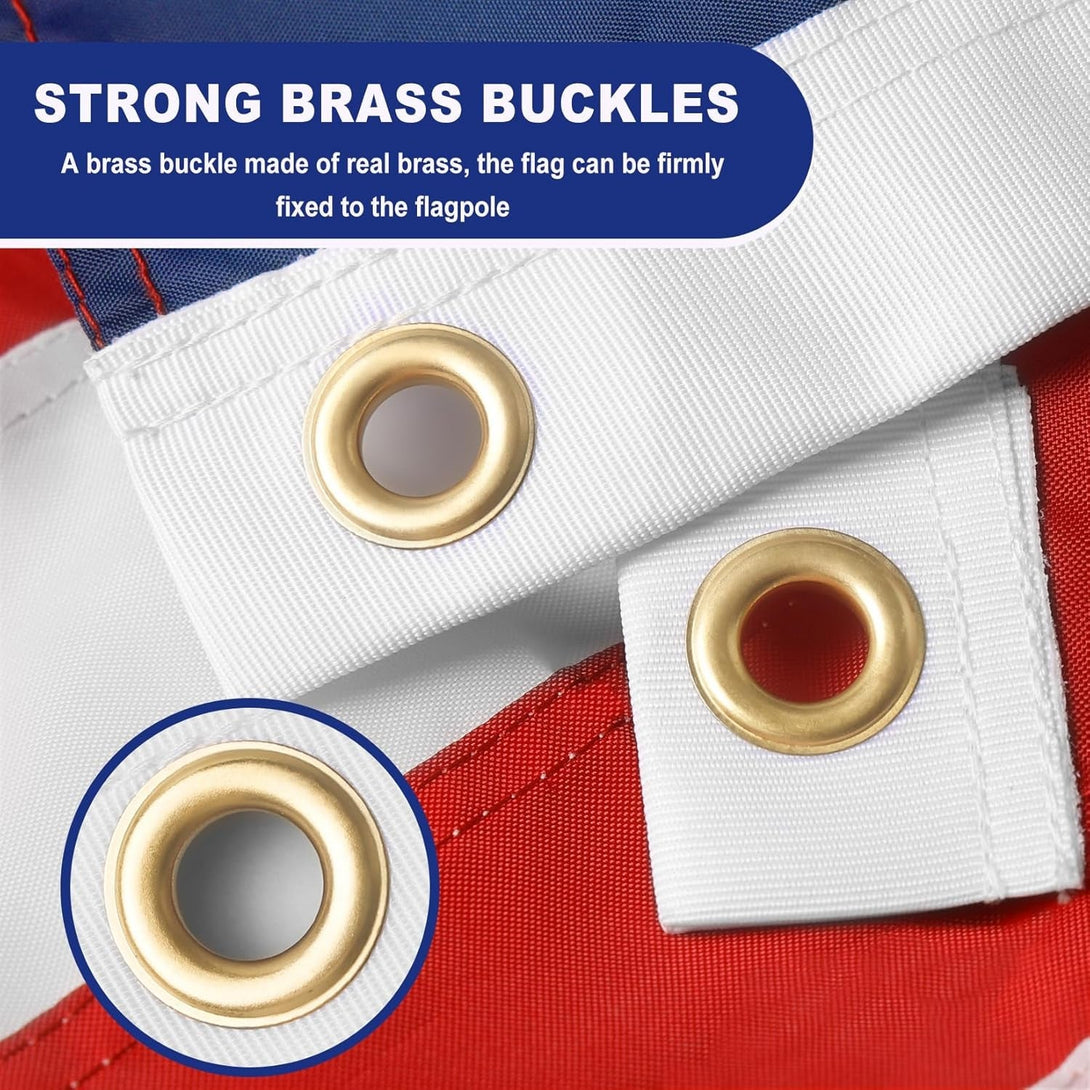 American Flags 2X3 Outdoor Use,Non Fading American Flags for Outside, American Flag Outdoor Heavy Duty, American Flag Longest Lasting,Us Flag Embroidered Stars, Brass Grommets Sewn Stripes
