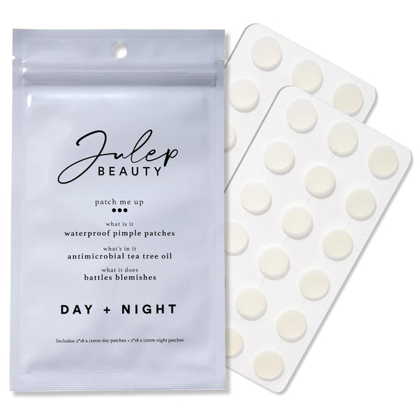 Julep Patch Me up Waterproof Pimple Patches – 72 Hydrocolloid Acne Patches with Tea Tree Oil, Ultra-Thin Day & Potent Night, Reduces Blemishes & Scarring – 48 8Mm & 24 12Mm Patches