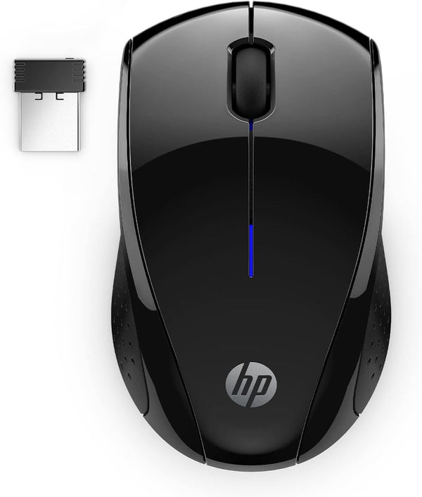 HP X3000 G3 Wireless Mouse - Black, 15-Month Battery, Side Grips for Control, Travel-Friendly, Blue LED, Powerful 1600 DPI Optical Sensor, Compatible with Wins Pc/Laptop, Mac, Chromebook (683N7AA)