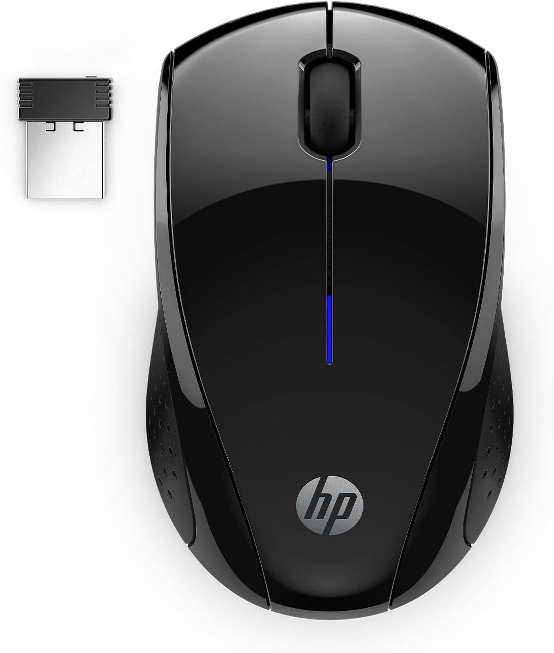 HP X3000 G3 Wireless Mouse - Black, 15-Month Battery, Side Grips for Control, Travel-Friendly, Blue LED, Powerful 1600 DPI Optical Sensor, Compatible with Wins Pc/Laptop, Mac, Chromebook (683N7AA)