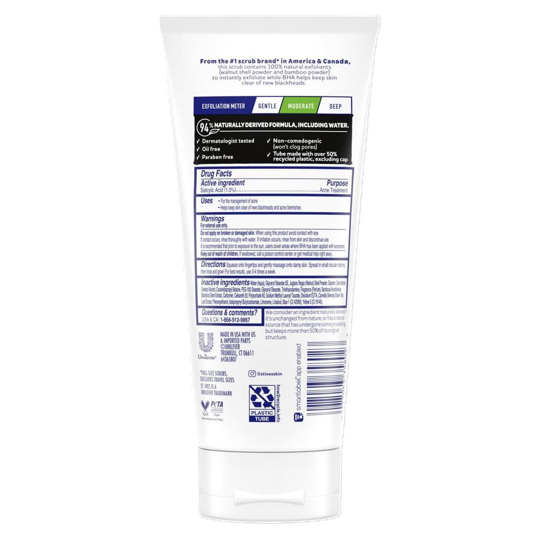 St. Ives Blackhead Clearing Face Scrub, Green Tea, 6 Oz