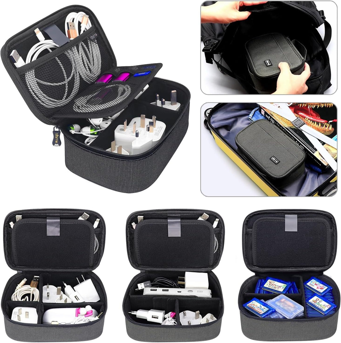 Sisma Travel Electronics Organizer Tech Accessories Case Small Carrying Bag for Charging Cables Phone Chargers USB Plugs Power Cords Earbuds Adapter - Special Edition