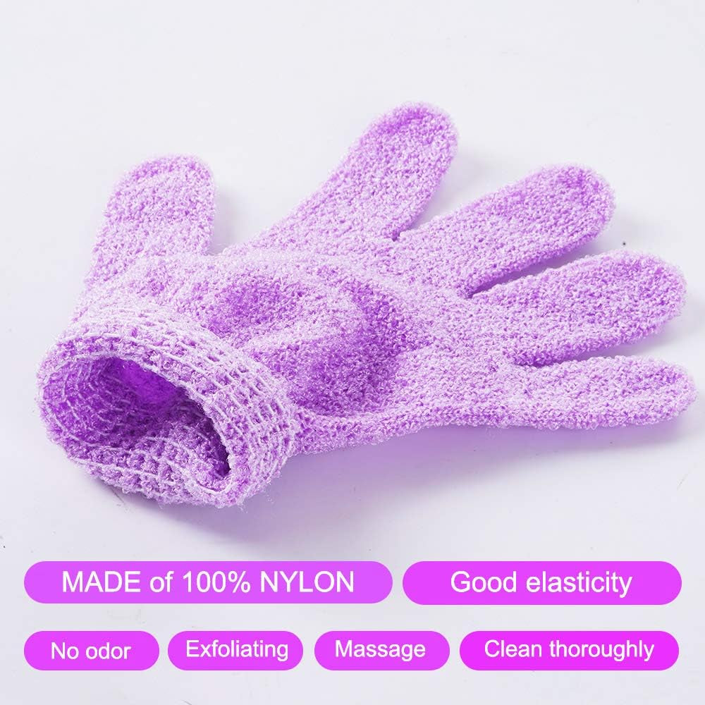 24 Pcs Exfoliating Shower Gloves,Double Sided Exfoliating Bath Gloves Deep Clean Dead Skin for Spa Massage Beauty Skin Shower Body Scrubber Bathing Accessories.-12 Multi-Colors