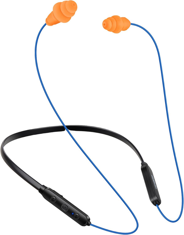 Homespot Noise Reduction Wireless Neckband Headphones with Qualcomm Aptx HD, 27Db NRR, CVC Noise Cancelling Mic & Controls and 20H Playtime for Work Safety OSHA Compliant