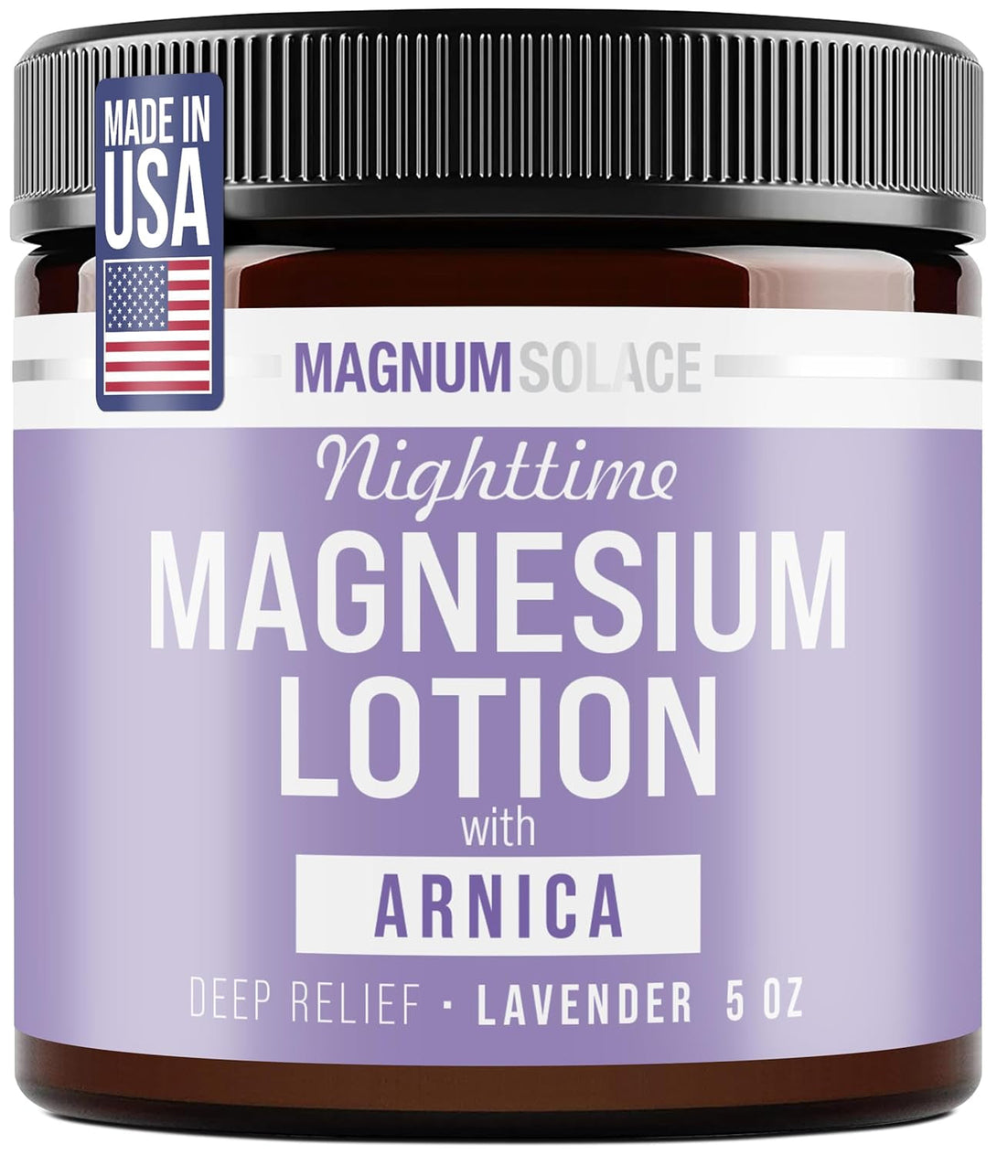 Nighttime Magnesium Lotion with Arnica – Soothing Relief & Relaxation, Highly Concentrated Magnesium for Muscles & Joints – Apply to Legs or Feet before Bed – Skin-Friendly