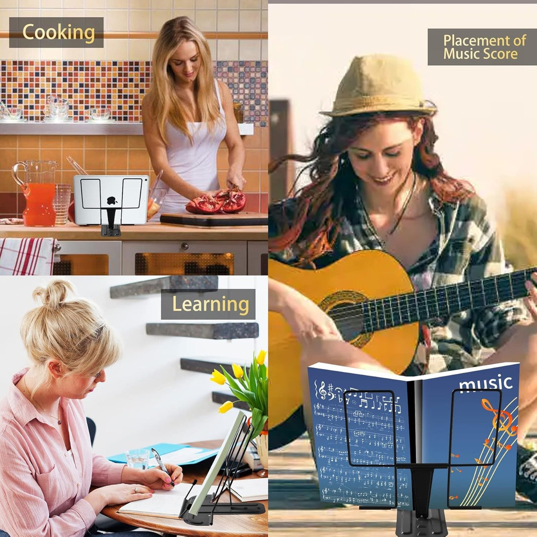 Adjustable Metal Book Holder Book Stand for Reading Cookbook Stand