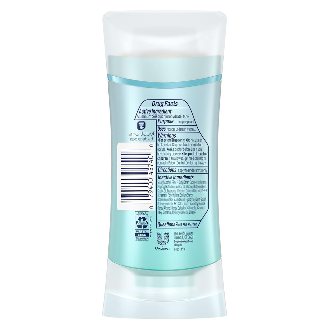 Degree Advanced Protection Antiperspirant Deodorant White Flowers & Lychee for 72-Hour Sweat & Odor Control for Women, with Body Heat Activated Technology, 2.6 Oz