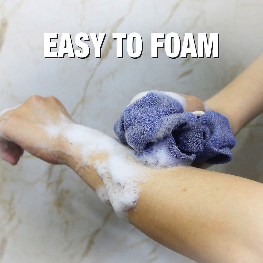 Evridwear Exfoliating Back Scrubber with Handles Two Sides for Body Shower Deep Cleans Skin Massages Invigorating Blood Circulation Men Women One Size (Back Scrubber)