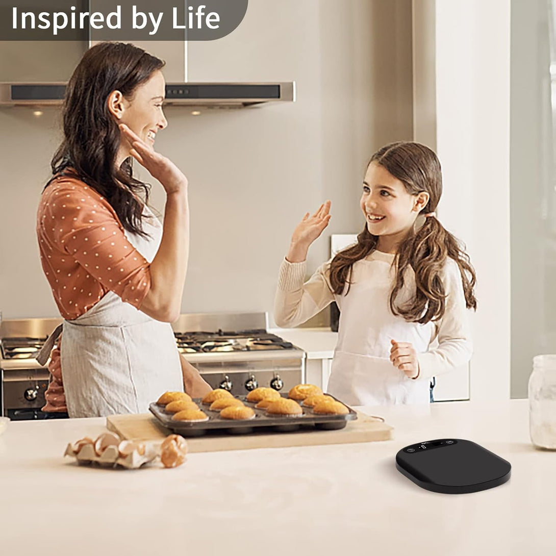 Vitafit 33Lb/15Kg Digital Food Scale Grams and Ounces in 1G/0.1Oz, High Accuracy Assured by Kitchen Scale Professional Factory since 2001, Gram Scale for Cooking and Baking, LED Display, 3*AAA, Black