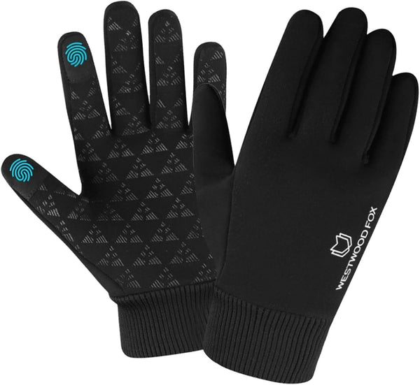 Winter Gloves Touchscreen Slightly Waterproof Thermal Warm anti Slip Running Cycling Gloves Windproof Glove with Elastic Cuffs for Men Women