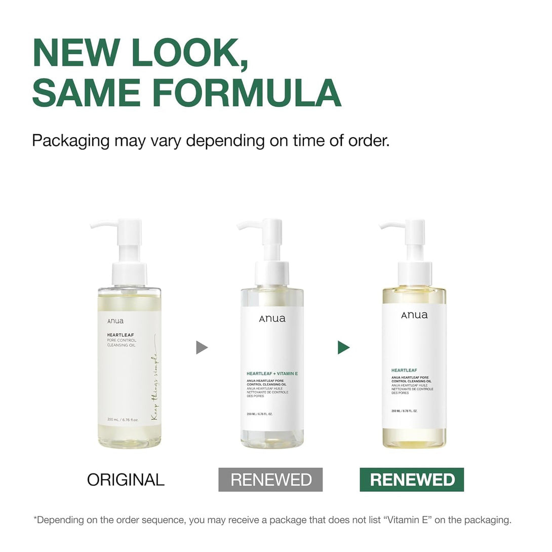 Anua Heartleaf Pore Control Cleansing Oil, Oil Cleanser for Face, Makeup Blackhead Remover, Korean Skin Care 6.76 Fl Oz(200Ml) (Original)