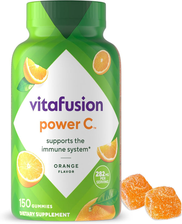 Vitafusion Power C Vitamin C Gummies for Immune Support, Orange Flavored, 282 Mg Vitamin C, America’S Number 1 Gummy Vitamin Brand, 50 Day Supply, 150 Count