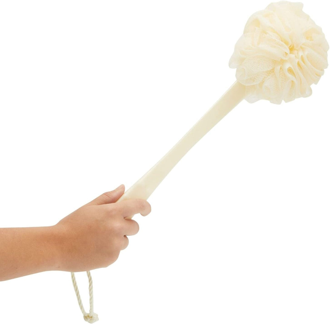 3 Pack Long Handled Loofah Back Scrubber, Exfoliating Body Sponge for Shower, Bath (18 In)