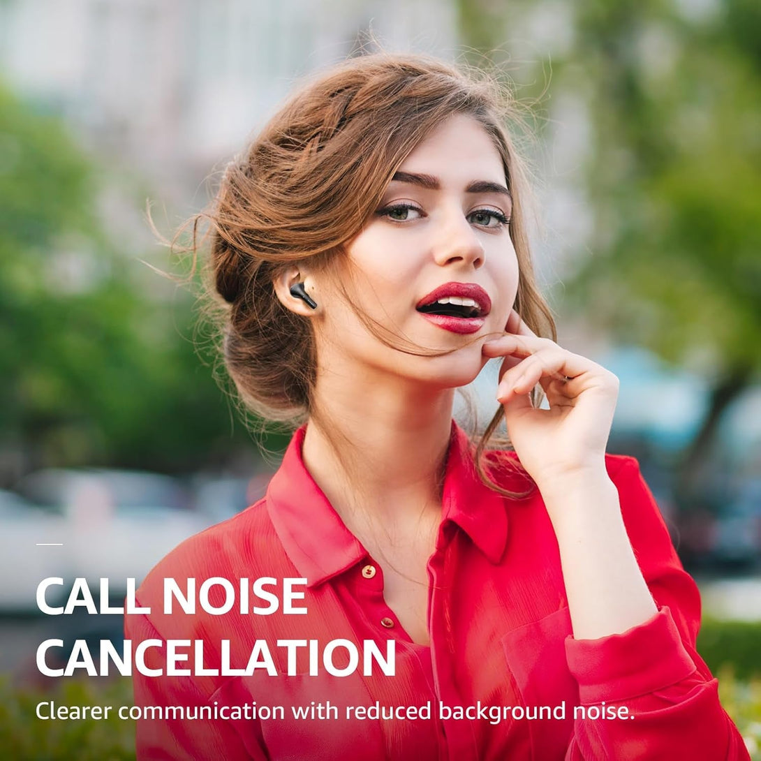 TOZO E2 Wireless Earbuds 10Mm Drivers with Powerful Bass, App Customize 32 Eqs, with 2 Mics AI Call Noise Cancellation, 30H Playtime, Bluetooth 5.3 Ear Buds, Comfort Fit In-Ear Headphones
