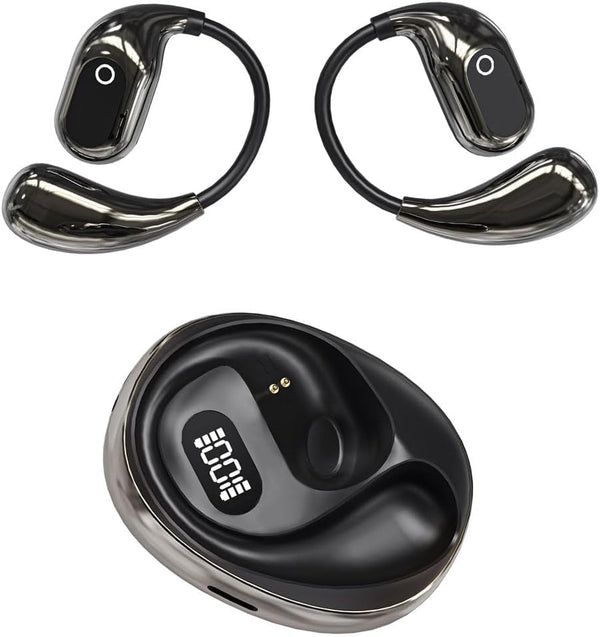 Bluetooth Earbuds Wireless Bluetooth Open Ear Headphones Device Travel Business Stereo Headphones Headset 18Hrs Total Playback Support Single or Twin Model for Cycling Jogging Running Driving