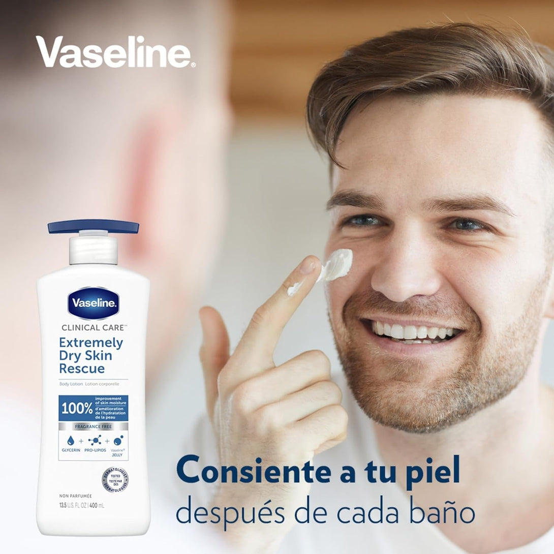 Vaseline Clinical Care Hand and Body Lotion Extremely Dry Skin Rescue 13.5 Oz