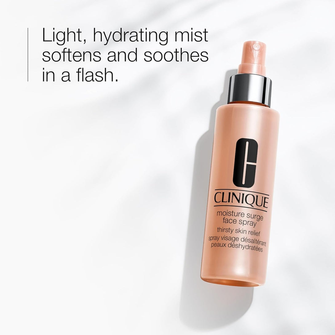 Clinique Moisture Surge Oil Free Face Spray Thirsty Skin Relief for Very Dry to Oily Combination Skin Types | Hydrating + Softening