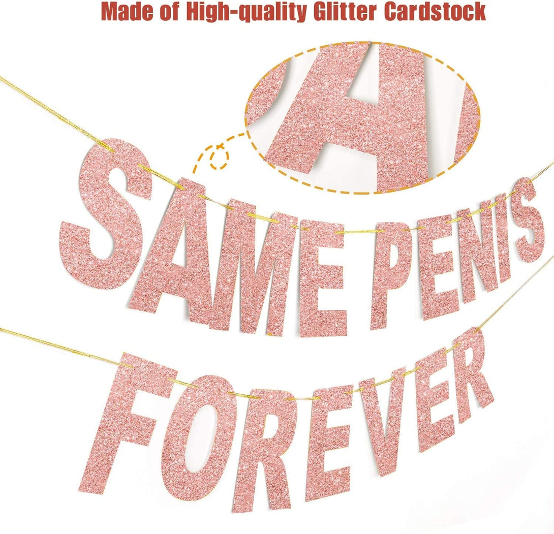 Bachelorette Party Banner, Rose Gold Bachelorette Party Decorations, Hen Party Banner Sign Decorations Bridal Shower Supplies