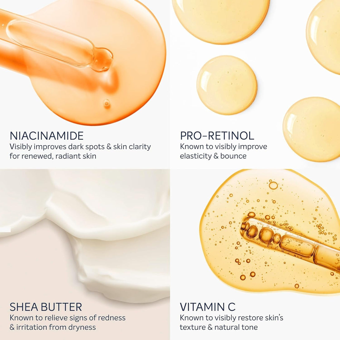 Dove Body Cream Serum Niacinamide + Even Tone for Dark Spots and Uneven Tone with Vitamin C, Pro-Retinol and Shea Butter Lotion, 8 Oz