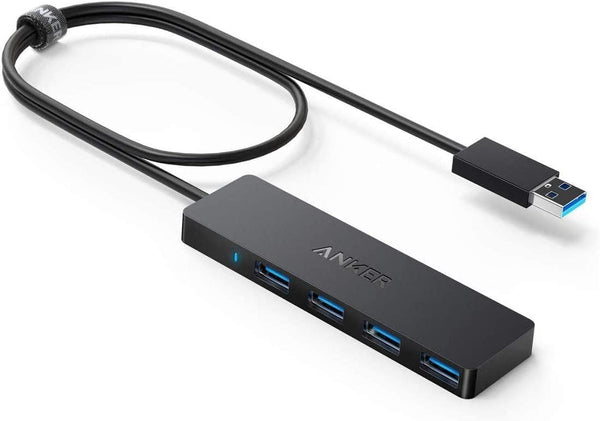 Anker USB Hub 4 Ports, Multiple USB 3.0 Hub, USB Splitter for Laptop, Extender for a Port Laptop, PC, Desktop and More [Charging Not Supported](2Ft USB-A)