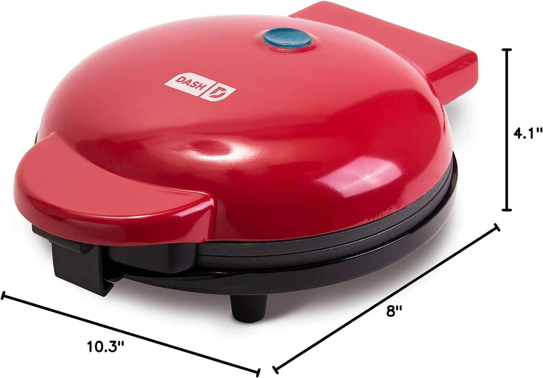 DASH 8” Express Electric round Griddle for for Pancakes, Cookies, Burgers, Quesadillas, Eggs & Other on the Go Breakfast, Lunch & Snacks - Red