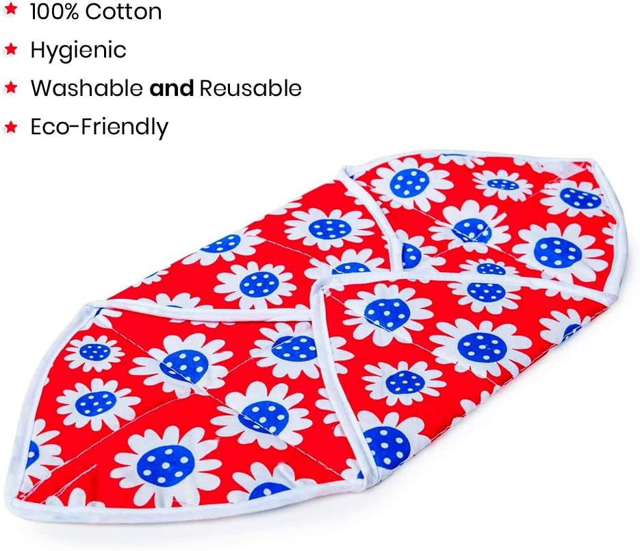 Healthandyoga™ Roti, Tortilla & Breads Covering Cloth - Square Shape Cotton Cloth - Cotton Wrapping Cover