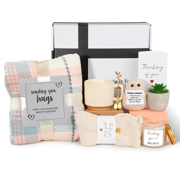 Self Care Gifts for Women, Inspirational Get Well Soon Gift Baskets for Women, Get Well Gifts Care Package for Woman after Surgery, Thinking of You Encouragement Surgery Recovery Gift for Woman