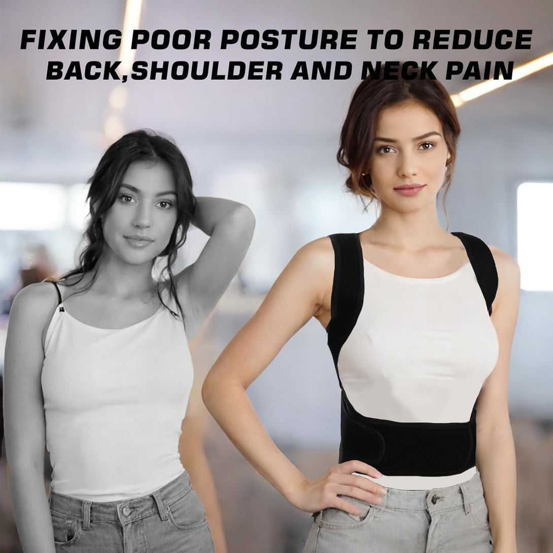 Back Brace Posture Corrector for Women and Men, Full Back Support Straps Straightener, Hunchback Improve Posture-Shoulder, Lumbar and Upper Lower Back Pain Relief (Xx-Large)