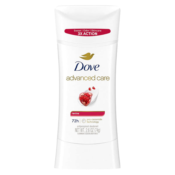Dove Advanced Care Antiperspirant Deodorant Stick Revive to Help Skin Barrier Repair after Shaving by Boosting Skin'S Ceramide Levels 72 Hour Odor Control and All-Day Sweat Protection 2.6 Oz