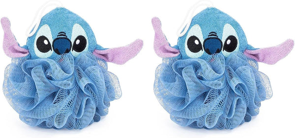 Jay Franco Disney Lilo & Stitch 2 Piece Loofah Set – Kids Bath & Shower Body Scrubber Sponge